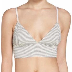 Madewell cotton-modal striped bralette